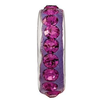 Sterling Silver Crystal Feb Bead – view 5