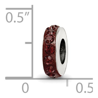 Sterling Silver Crystal January Bead – view 6