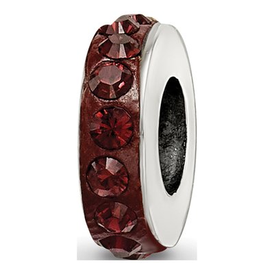 Sterling Silver Crystal January Bead