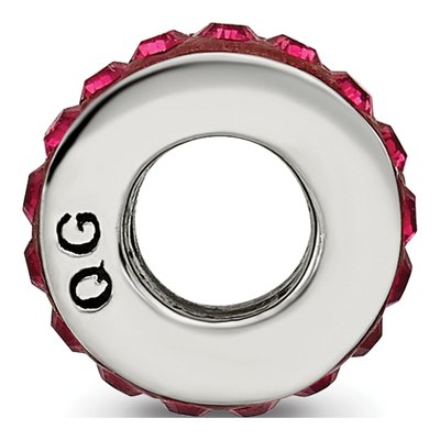 Sterling Silver Crystal July Bead – view 4