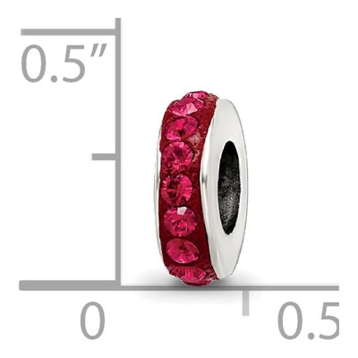 Sterling Silver Crystal July Bead – view 6