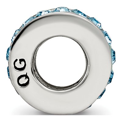 Sterling Silver Crystal March Bead – view 4