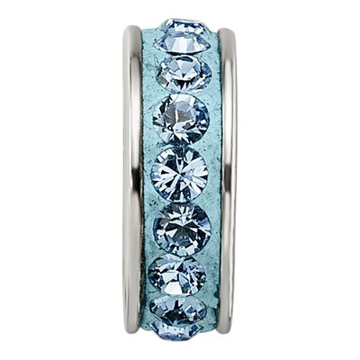 Sterling Silver Crystal March Bead – view 5