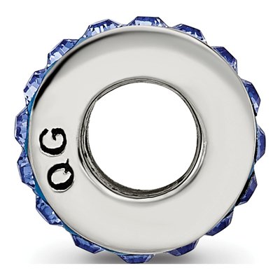 Sterling Silver Crystal September Bead – view 4