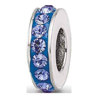 Sterling Silver Crystal September Bead