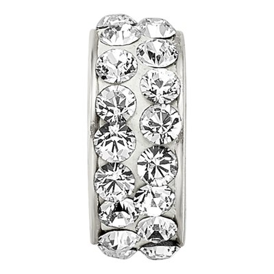 Sterling Silver Crystal April Bead – view 5