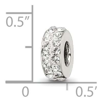 Sterling Silver Crystal April Bead – view 6