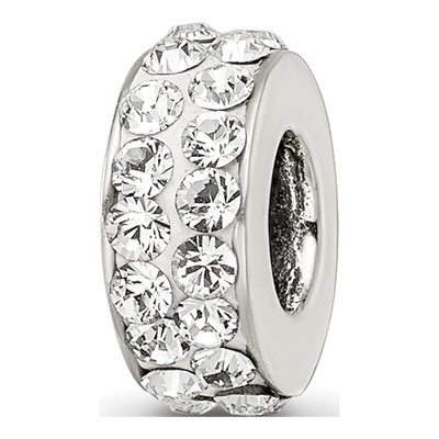 Sterling Silver Crystal April Bead