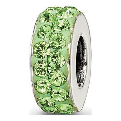 Sterling Silver Crystal Aug Bead