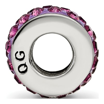 Sterling Silver Crystal Feb Bead – view 4
