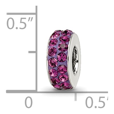 Sterling Silver Crystal Feb Bead – view 5