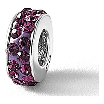Sterling Silver Crystal Feb Bead – view 7