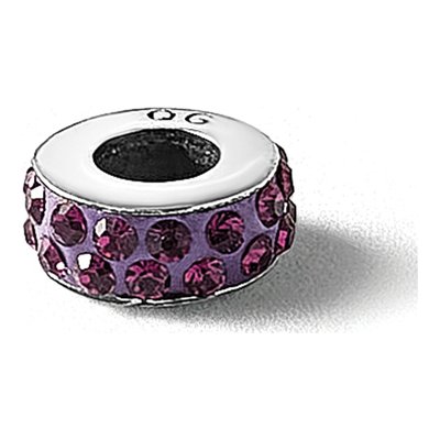 Sterling Silver Crystal Feb Bead – view 8