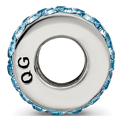 Sterling Silver Crystal March Bead – view 4