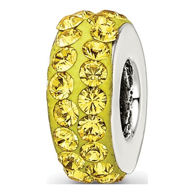 Sterling Silver Crystal November Bead