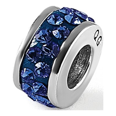 Sterling Silver Crystal September Bead – view 7