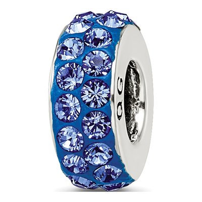 Sterling Silver Crystal September Bead