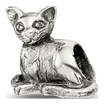 Sterling Silver Sphinx Cat Bead