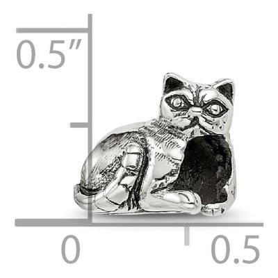 Sterling Silver Exotic Shorthair Cat Bead – view 7