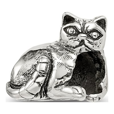 Sterling Silver Exotic Shorthair Cat Bead
