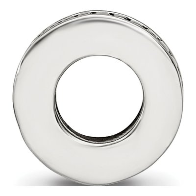 Sterling Silver Notched Spacer Bead – view 4