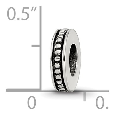 Sterling Silver Notched Spacer Bead – view 6