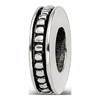 Sterling Silver Notched Spacer Bead
