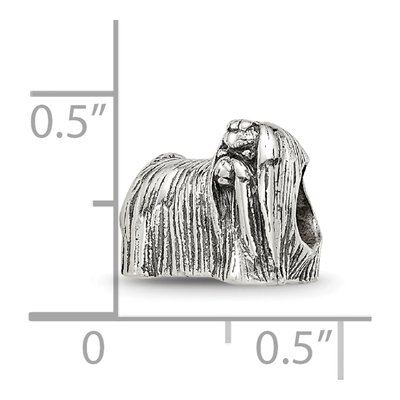 Sterling Silver Maltese Dog Bead – view 6