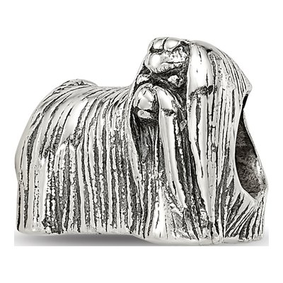 Sterling Silver Maltese Dog Bead