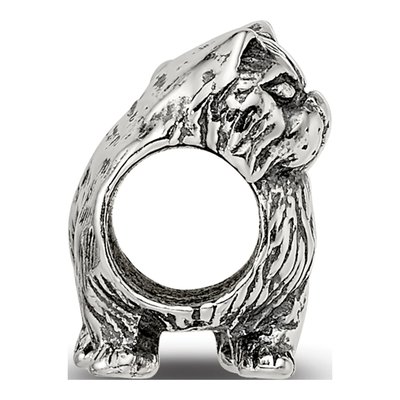 Sterling Silver Persian Cat Bead – view 4