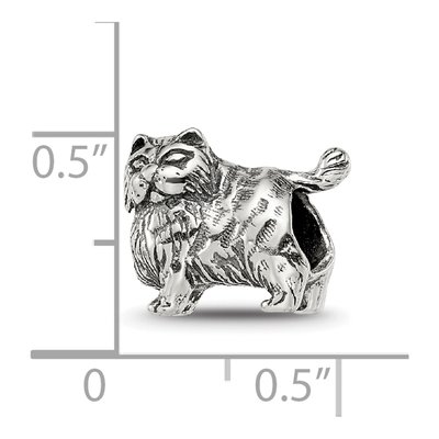 Sterling Silver Persian Cat Bead – view 6