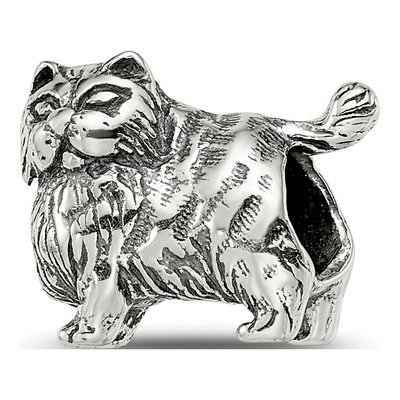 Sterling Silver Persian Cat Bead