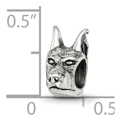 Sterling Silver Doberman Pinscher Head Bead – view 6