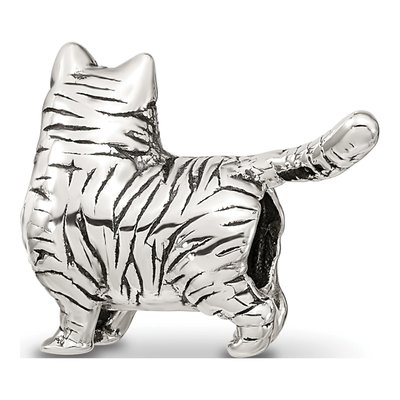 Sterling Silver American Shorthair Cat Bead – view 7