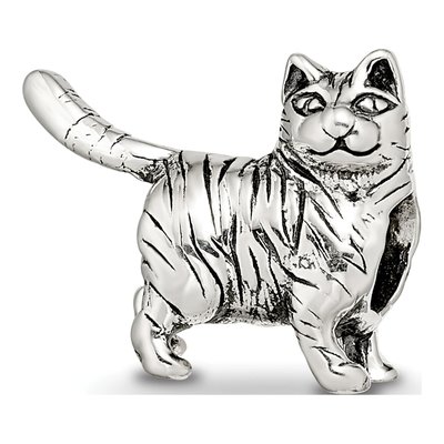 Sterling Silver American Shorthair Cat Bead
