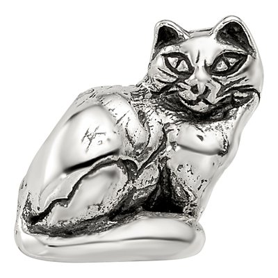 Sterling Silver Ragdoll Cat Bead – view 6