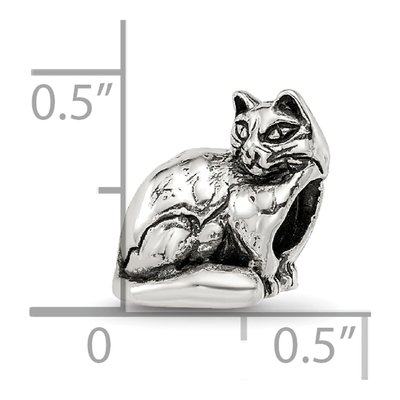 Sterling Silver Ragdoll Cat Bead – view 7
