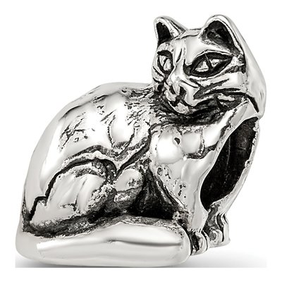 Sterling Silver Ragdoll Cat Bead