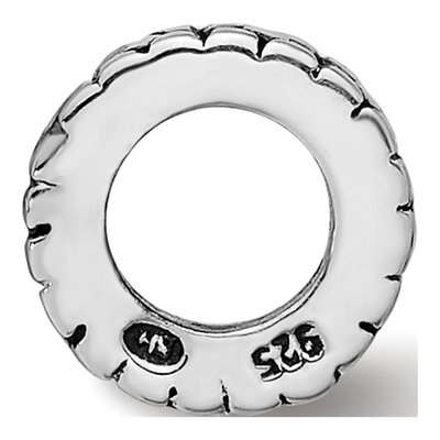 Sterling Silver Floral Spacer Bead – view 4