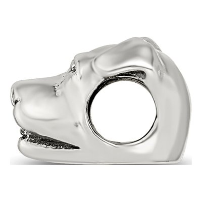 Sterling Silver Rottweiler Head Bead – view 4