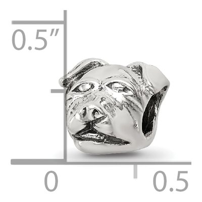 Sterling Silver Rottweiler Head Bead – view 6