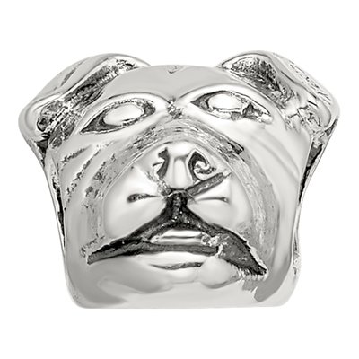 Sterling Silver Rottweiler Head Bead – view 7
