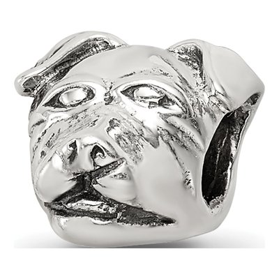 Sterling Silver Rottweiler Head Bead
