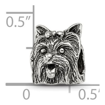 Sterling Silver Yorkshire Terrier Bead – view 6