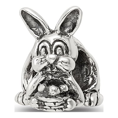 Sterling Silver Bunny Basket Bead