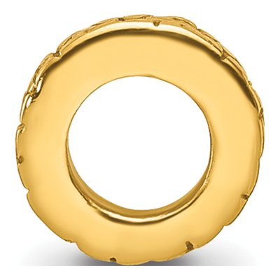 Gold-Plated Sterling Silver Floral Spacer Bead – view 4