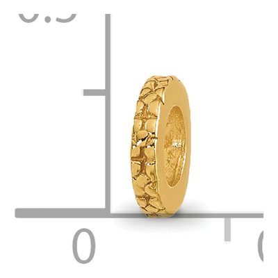 Gold-Plated Sterling Silver Floral Spacer Bead – view 6