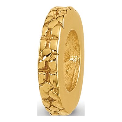 Gold-Plated Sterling Silver Floral Spacer Bead