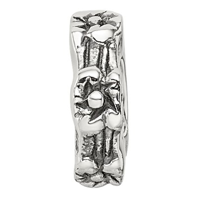 Sterling Silver Floral Spacer Bead – view 5