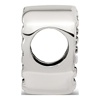 Sterling Silver Heart Flag Bead – view 4